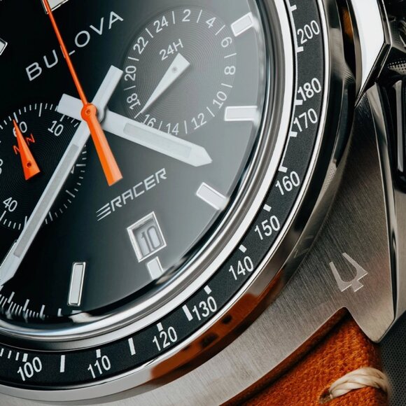 Bulova Racer Black 42mm Dial Sapphire Crystal Chronograph Men's Watch - Picture 4 of 6